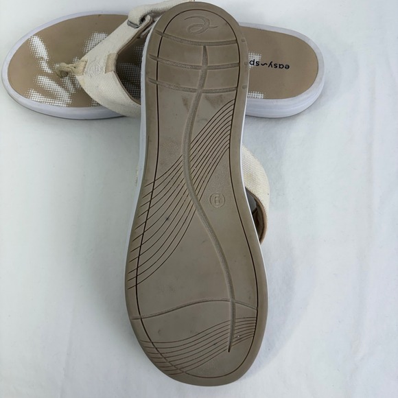 Easy Spirit Drifts 7 Adjustable Strap Thong Flip Flop Sandals Beige Size 9‎ - Picture 10 of 10